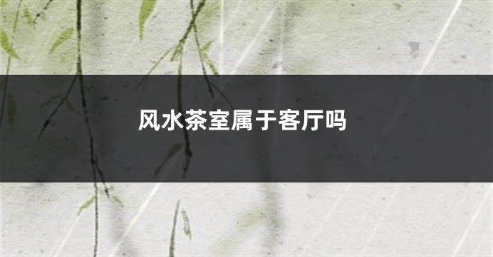 风水茶室属于客厅吗