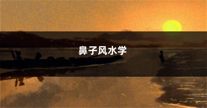 鼻子风水学