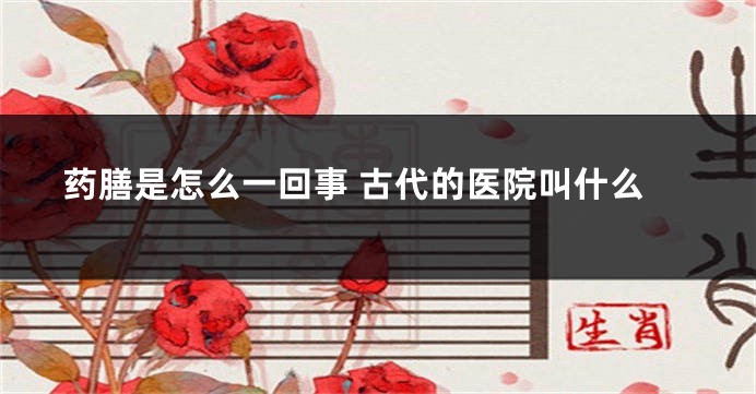 药膳是怎么一回事 古代的医院叫什么