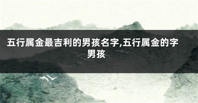 五行属金最吉利的男孩名字,五行属金的字 男孩