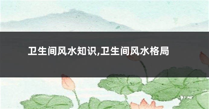 卫生间风水知识,卫生间风水格局