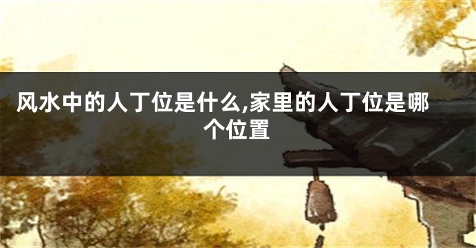 风水中的人丁位是什么,家里的人丁位是哪个位置