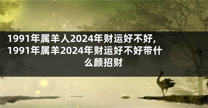 1991年属羊人2024年财运好不好,1991年属羊2024年财运好不好带什么颜招财