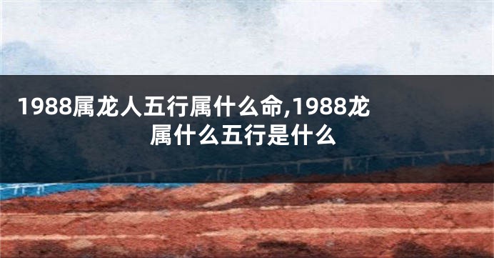 1988属龙人五行属什么命,1988龙属什么五行是什么