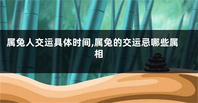 属兔人交运具体时间,属兔的交运忌哪些属相
