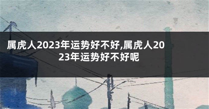 属虎人2023年运势好不好,属虎人2023年运势好不好呢