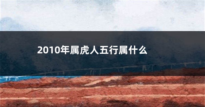 2010年属虎人五行属什么