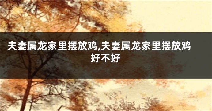 夫妻属龙家里摆放鸡,夫妻属龙家里摆放鸡好不好