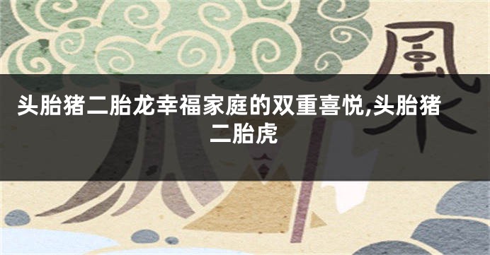 头胎猪二胎龙幸福家庭的双重喜悦,头胎猪二胎虎