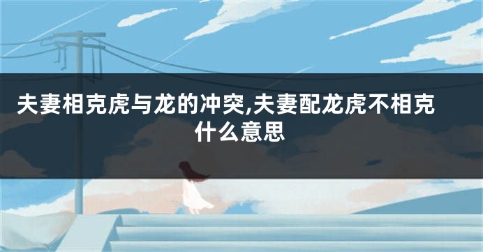 夫妻相克虎与龙的冲突,夫妻配龙虎不相克什么意思