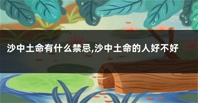 沙中土命有什么禁忌,沙中土命的人好不好
