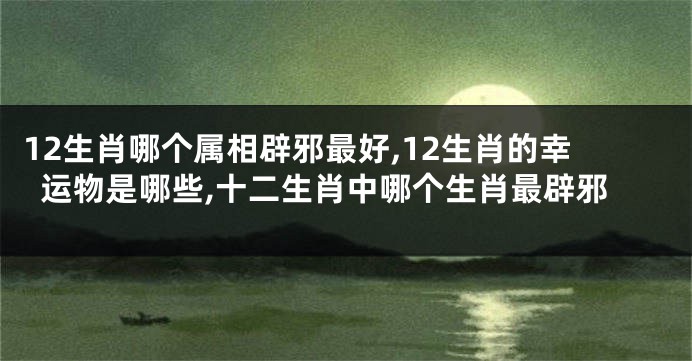 12生肖哪个属相辟邪最好,12生肖的幸运物是哪些,十二生肖中哪个生肖最辟邪