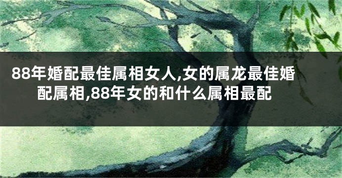 88年婚配最佳属相女人,女的属龙最佳婚配属相,88年女的和什么属相最配