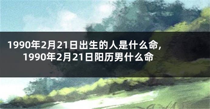 1990年2月21日出生的人是什么命,1990年2月21日阳历男什么命