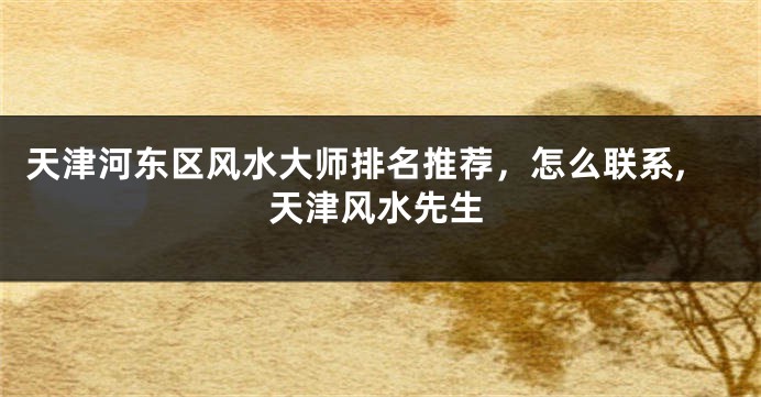 天津河东区风水大师排名推荐，怎么联系,天津风水先生
