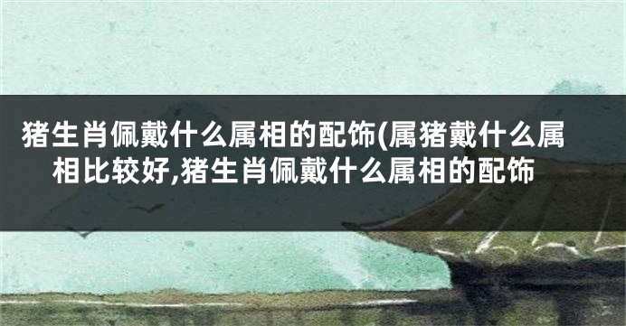 猪生肖佩戴什么属相的配饰(属猪戴什么属相比较好,猪生肖佩戴什么属相的配饰