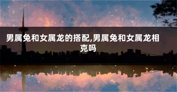 男属兔和女属龙的搭配,男属兔和女属龙相克吗
