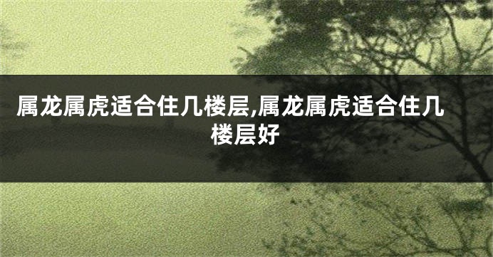 属龙属虎适合住几楼层,属龙属虎适合住几楼层好
