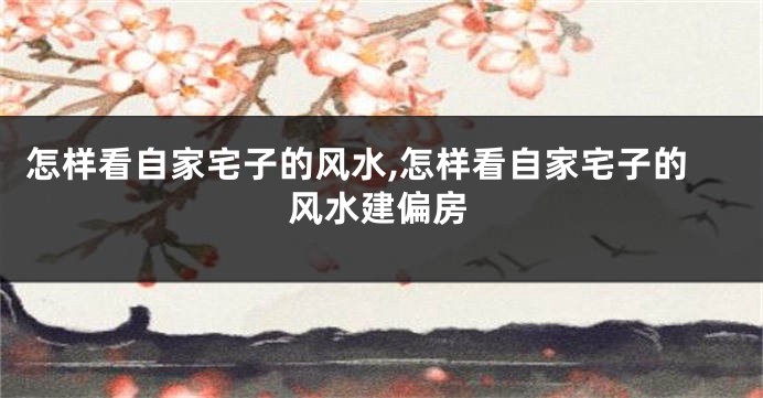 怎样看自家宅子的风水,怎样看自家宅子的风水建偏房