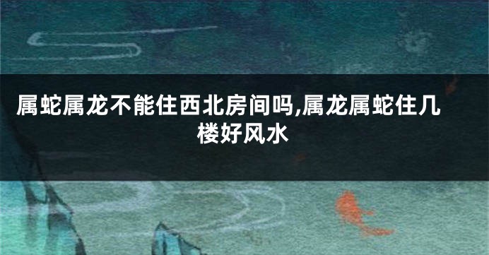属蛇属龙不能住西北房间吗,属龙属蛇住几楼好风水