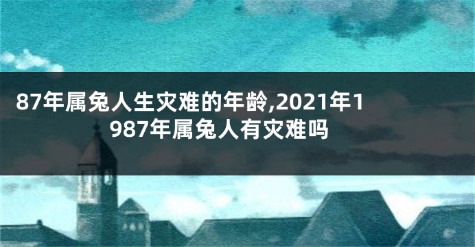 87年属兔人生灾难的年龄,2021年1987年属兔人有灾难吗