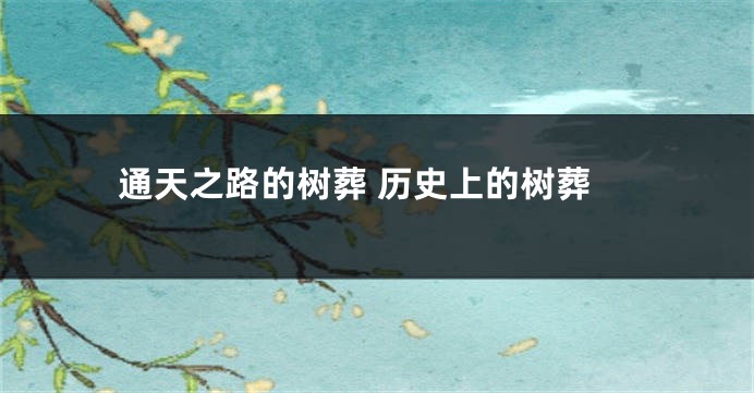 通天之路的树葬 历史上的树葬