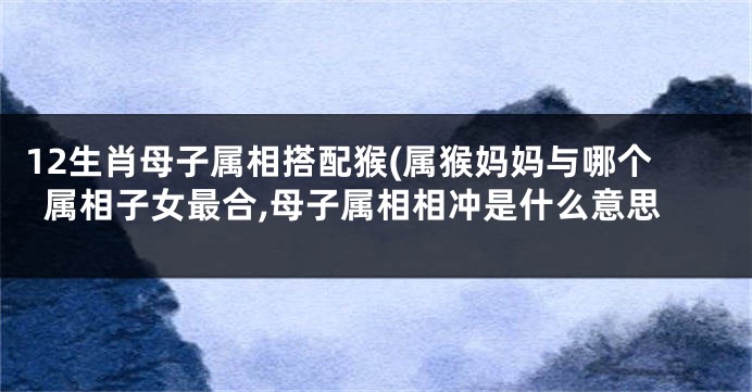 12生肖母子属相搭配猴(属猴妈妈与哪个属相子女最合,母子属相相冲是什么意思