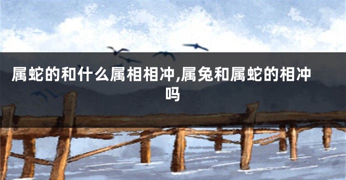 属蛇的和什么属相相冲,属兔和属蛇的相冲吗