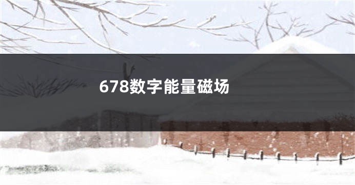 678数字能量磁场