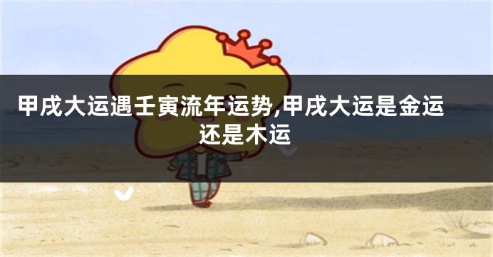 甲戌大运遇壬寅流年运势,甲戌大运是金运还是木运