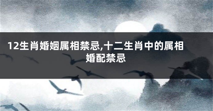 12生肖婚姻属相禁忌,十二生肖中的属相婚配禁忌
