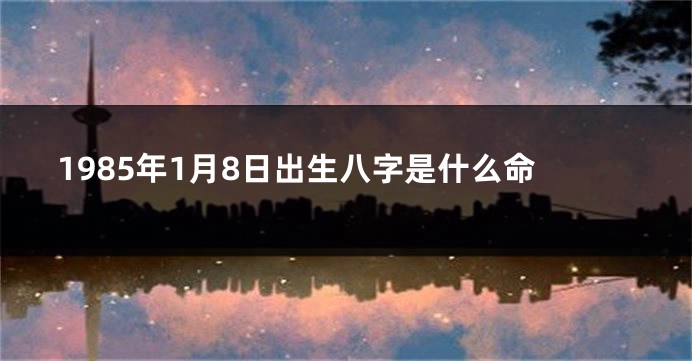 1985年1月8日出生八字是什么命