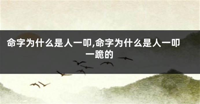 命字为什么是人一叩,命字为什么是人一叩一跪的
