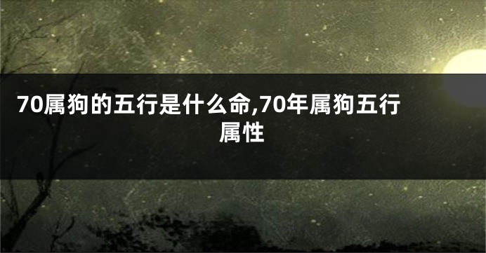 70属狗的五行是什么命,70年属狗五行属性
