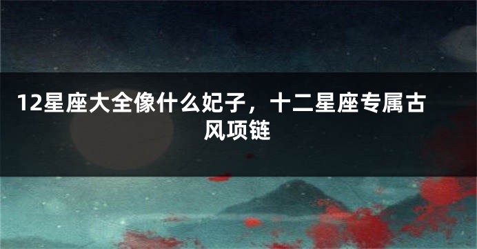 12星座大全像什么妃子，十二星座专属古风项链