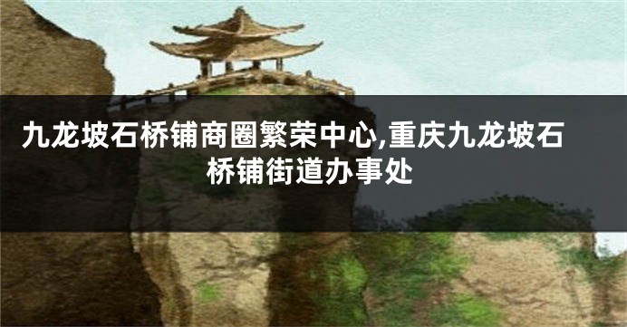 九龙坡石桥铺商圈繁荣中心,重庆九龙坡石桥铺街道办事处