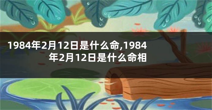 1984年2月12日是什么命,1984年2月12日是什么命相