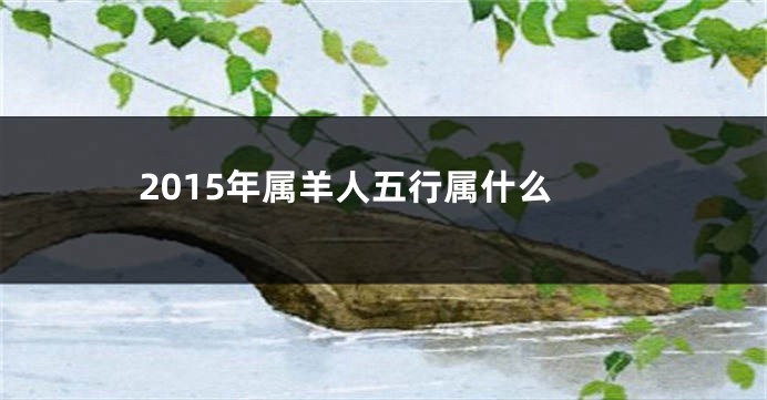 2015年属羊人五行属什么