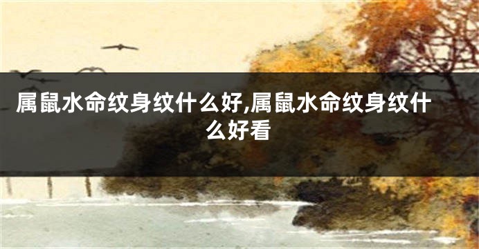 属鼠水命纹身纹什么好,属鼠水命纹身纹什么好看