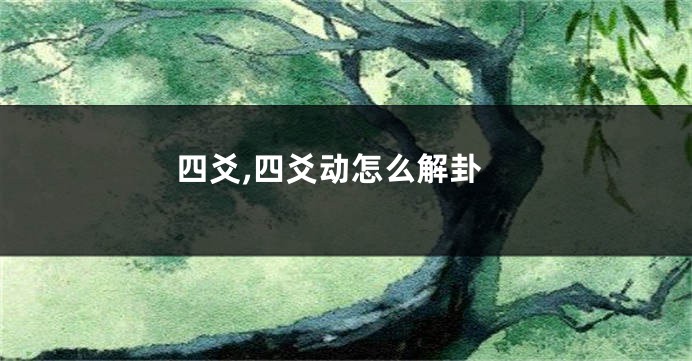 四爻,四爻动怎么解卦