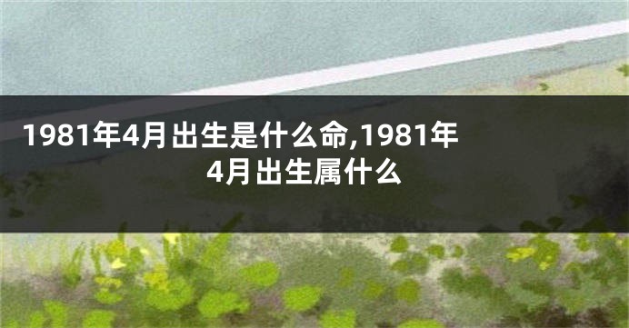 1981年4月出生是什么命,1981年4月出生属什么