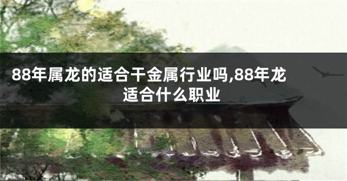 88年属龙的适合干金属行业吗,88年龙适合什么职业