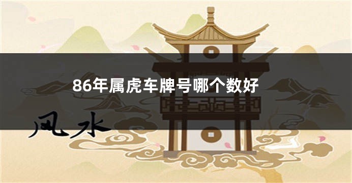 86年属虎车牌号哪个数好
