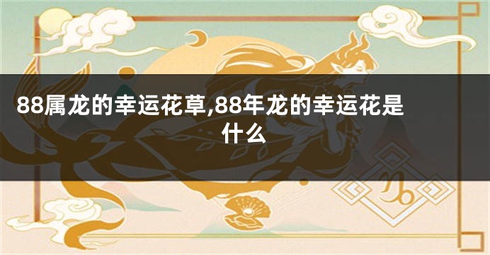88属龙的幸运花草,88年龙的幸运花是什么
