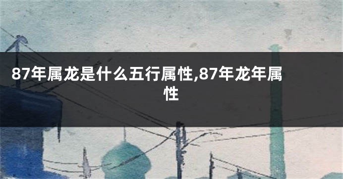 87年属龙是什么五行属性,87年龙年属性