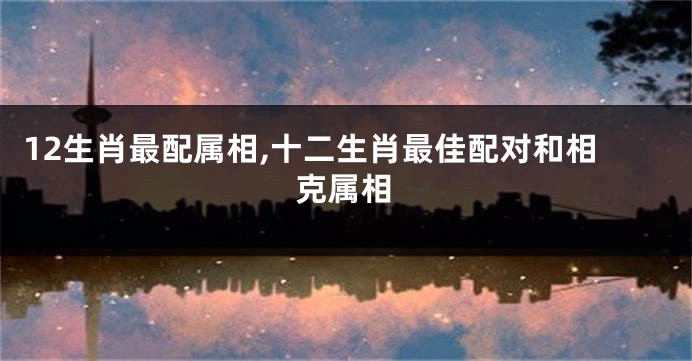 12生肖最配属相,十二生肖最佳配对和相克属相