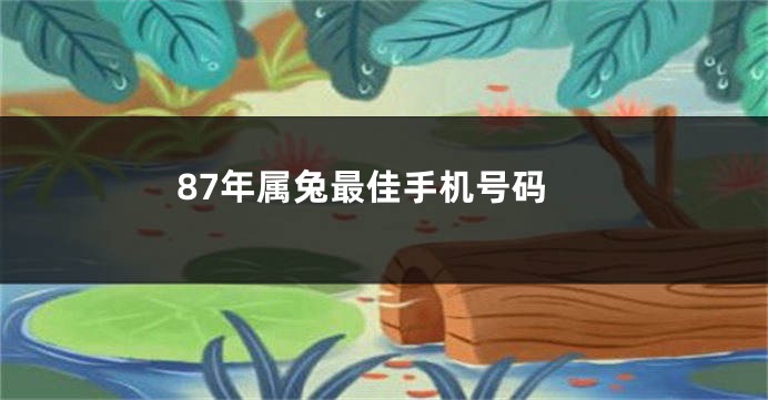 87年属兔最佳手机号码