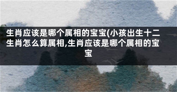 生肖应该是哪个属相的宝宝(小孩出生十二生肖怎么算属相,生肖应该是哪个属相的宝宝