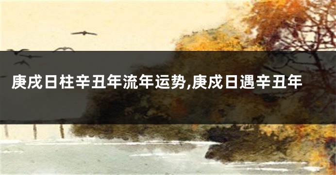 庚戌日柱辛丑年流年运势,庚戍日遇辛丑年