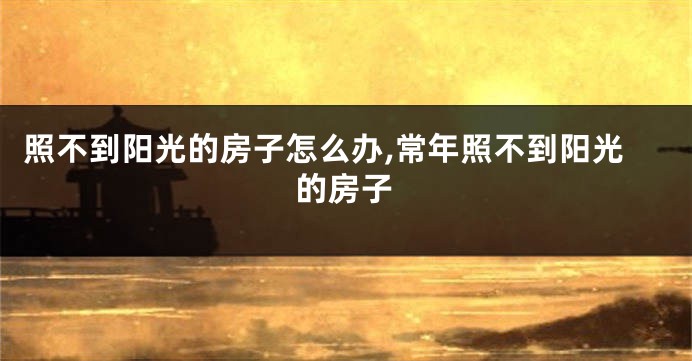 照不到阳光的房子怎么办,常年照不到阳光的房子